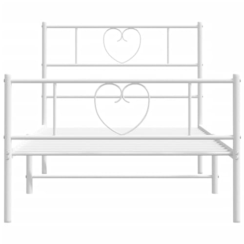 Imagen Confort juvenil cama metalica blanca 75x190 cm