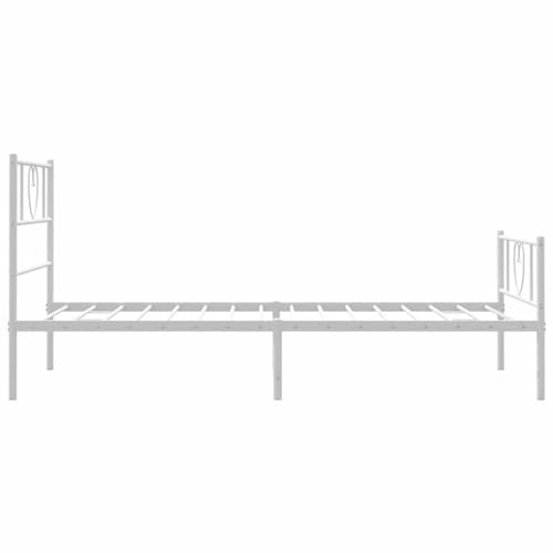 Imagen Confort juvenil cama metalica blanca 75x190 cm