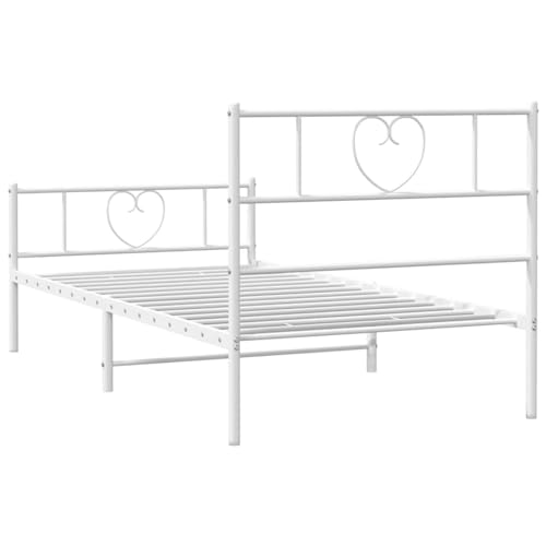 Imagen Confort juvenil cama metalica blanca 75x190 cm