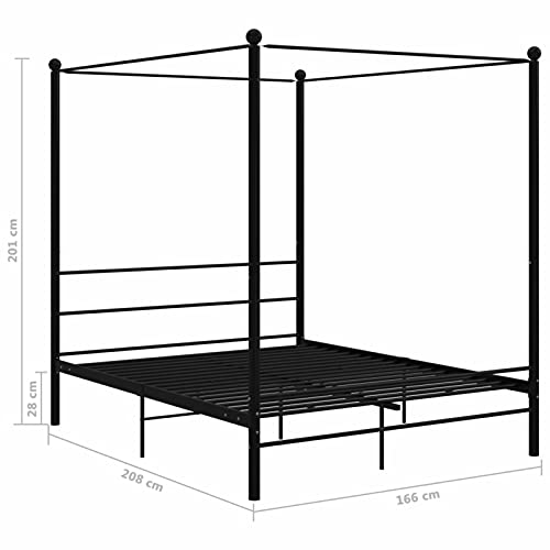 Imagen Base de cama con dosel lappoh juvenil y moderna