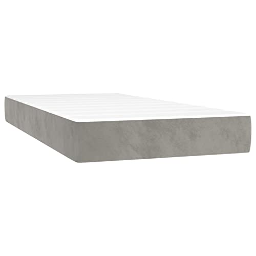 Imagen Descubre la cama box spring tidyard para un descanso elegante y moderno en gris claro