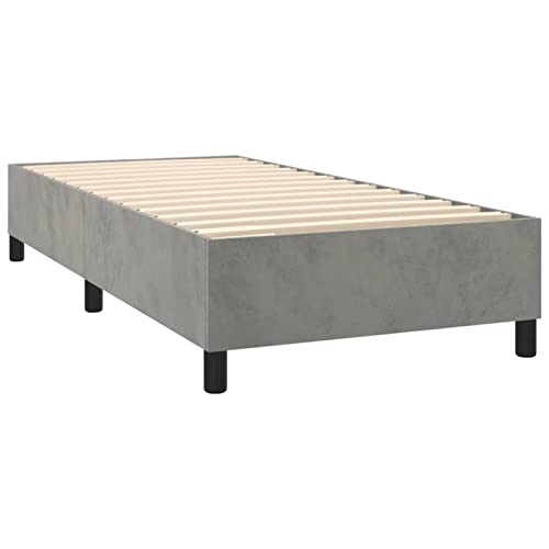 Imagen Descubre la cama box spring tidyard para un descanso elegante y moderno en gris claro