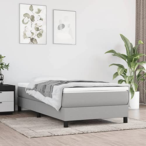 Imagen Base de cama tapizada vidaxl comodidad y estilo en gris claro