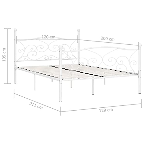 Imagen Cama tidyard base para colchon de metal y madera 120x200 cm