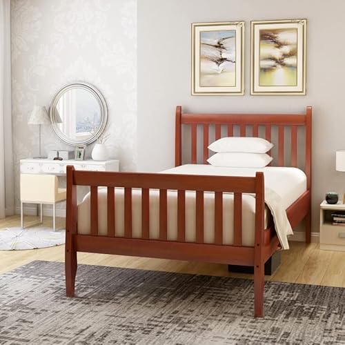 Imagen Base de colchon estilo cama con soporte de madera solida gemelo