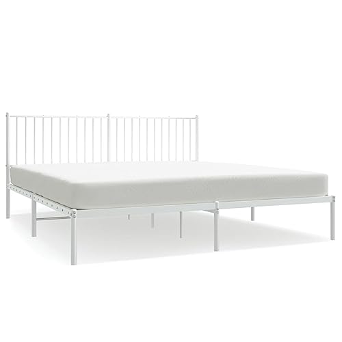 Imagen Tanzem estructura de cama juvenil en metal blanco 183x213 cm