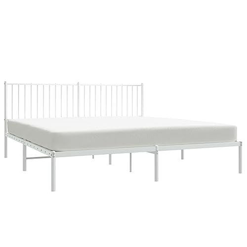 Imagen Tanzem estructura de cama juvenil en metal blanco 183x213 cm