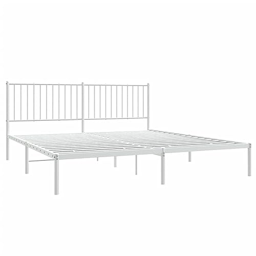 Imagen Tanzem estructura de cama juvenil en metal blanco 183x213 cm