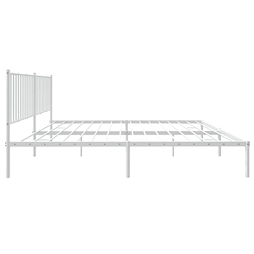 Imagen Tanzem estructura de cama juvenil en metal blanco 183x213 cm