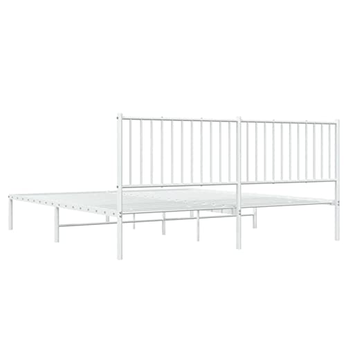 Imagen Tanzem estructura de cama juvenil en metal blanco 183x213 cm