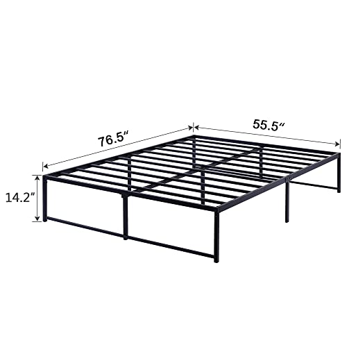 Imagen Base de cama vecelo de plataforma negra soporte sin somier