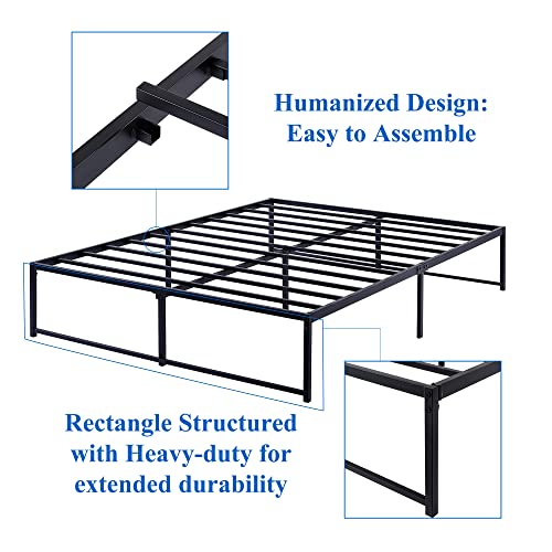 Imagen Base de cama vecelo de plataforma negra soporte sin somier