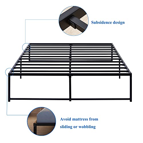 Imagen Base de cama vecelo de plataforma negra soporte sin somier