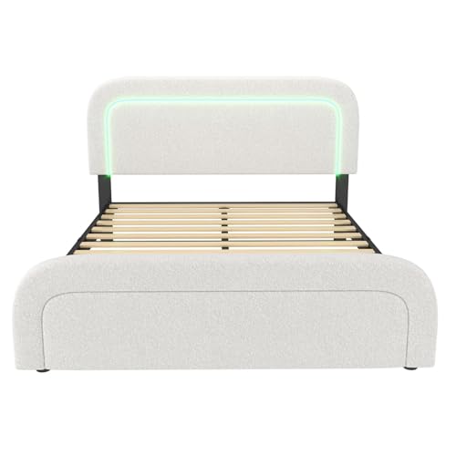 Imagen Cama doble de lujo con usb led y cabecera ajustable