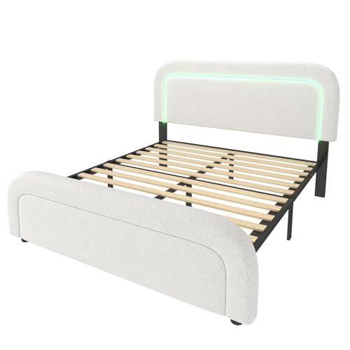 Imagen Cama doble de lujo con usb led y cabecera ajustable