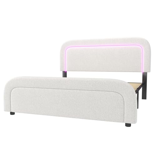 Imagen Cama doble de lujo con usb led y cabecera ajustable