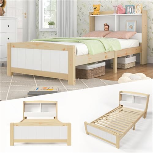 Imagen Cama infantil de madera maciza con espacio de almacenaje ideal para niños creativos