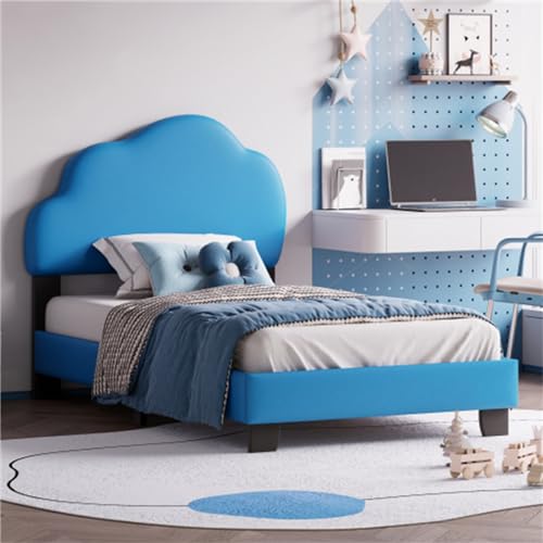 Imagen Cama infantil en forma de nube diseño unico en azul