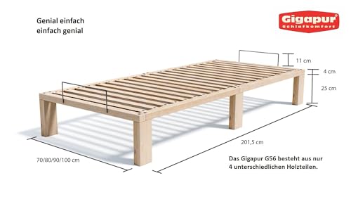 Imagen Descansa como rey en la cama gigapur g56 de madera maciza