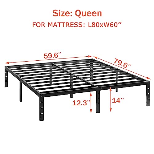 Imagen Base de cama metalica zunatu 14 queen resistente y con almacenamiento