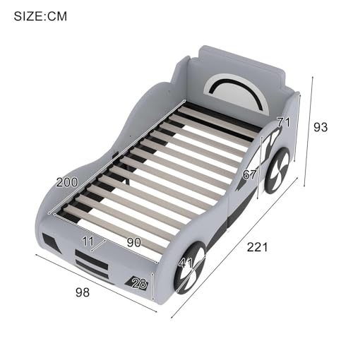 Imagen Cama racing car para niños con almacenamiento