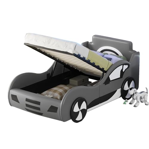 Imagen Cama racing car para niños con almacenamiento