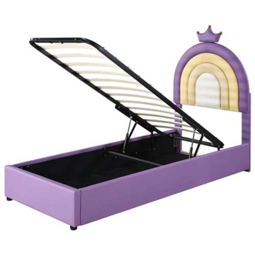 Imagen Cama pu ajustable con almacenamiento ideal para adolescentes y adultos