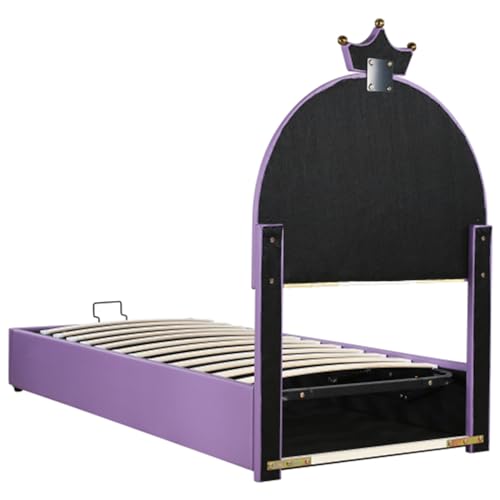 Imagen Cama pu ajustable con almacenamiento ideal para adolescentes y adultos