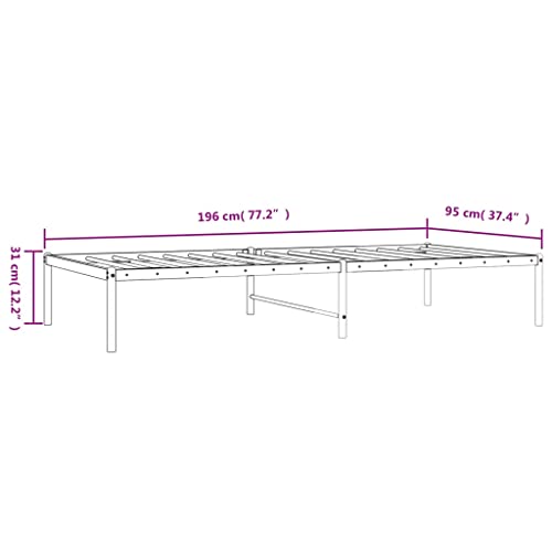 Imagen Base de cama de metal vidaxl para un descanso unico