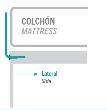 Imagen Top de colchon con 2 tacos de 6mm - antioxido - prueba la comodidad