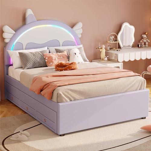 Imagen Cama infantil con ruedas y cajon ideal para habitaciones modernas facil de limpiar perfecta para niñas