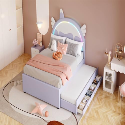 Imagen Cama infantil con ruedas y cajon ideal para habitaciones modernas facil de limpiar perfecta para niñas