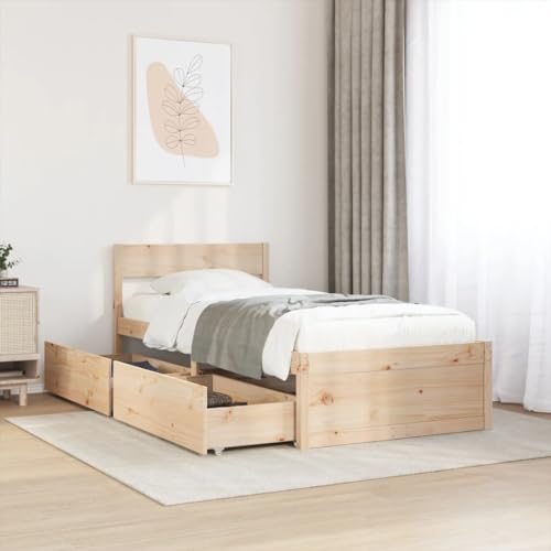 Imagen Renueva tu descanso con esta cama de madera maciza y cajones