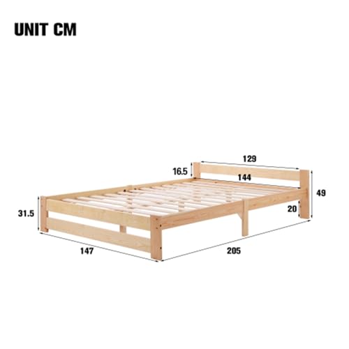 Imagen Futon de madera maciza moderno y compacto - 140x200cm