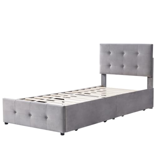 Imagen Cama individual versatil con almacenamiento ideal para jovenes y niños