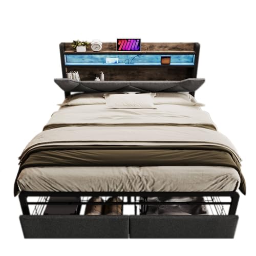 Imagen Cama individual moderna con usb tipo c firme y comoda