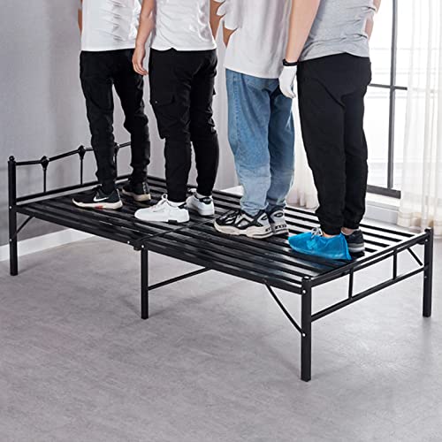 Imagen Descansa con estilo cama resistente plegable negra para adultos y adolescentes