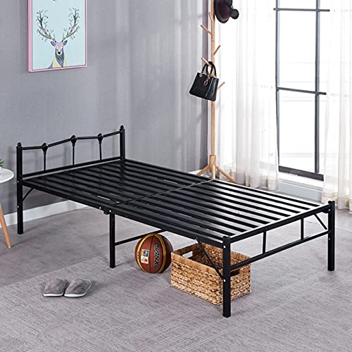 Imagen Descansa con estilo cama resistente plegable negra para adultos y adolescentes