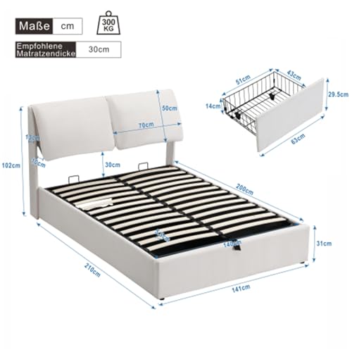 Imagen Cama con almacenaje y cabecera ajustable diseño moderno para un descanso perfecto