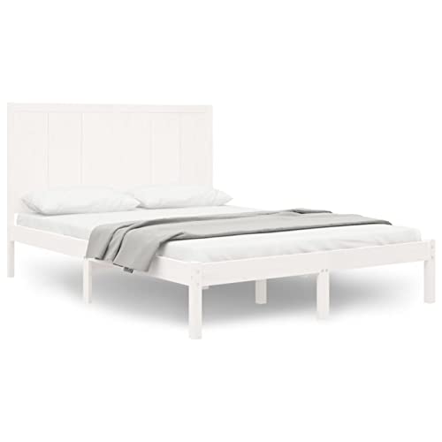 Imagen Base de cama chusui de madera maciza 140x190 cm - descansa con estilo