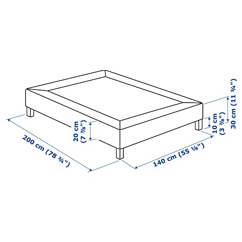 Imagen Somier espev?r de ikea elegancia y confort en gris oscuro