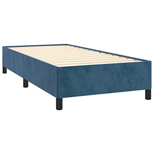 Imagen Base de cama azul de terciopelo para relax total en juveniles