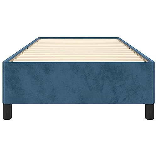 Imagen Base de cama azul de terciopelo para relax total en juveniles