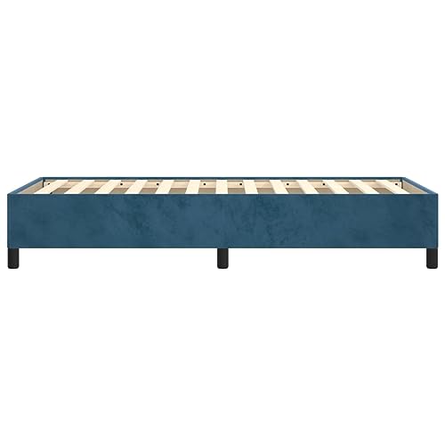 Imagen Base de cama azul de terciopelo para relax total en juveniles