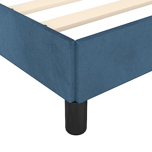 Imagen Base de cama azul de terciopelo para relax total en juveniles