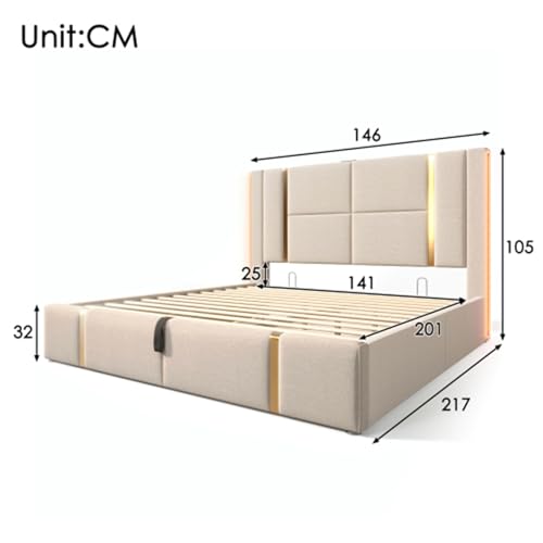 Imagen Cama doble de lujo con puertos usb y almacenamiento