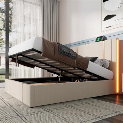 Imagen Cama doble de lujo con puertos usb y almacenamiento