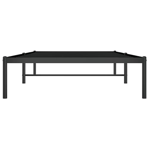 Imagen Dale un toque de elegancia a tu habitacion con la estructura de cama tidyard en metal negro de 100x200 cm