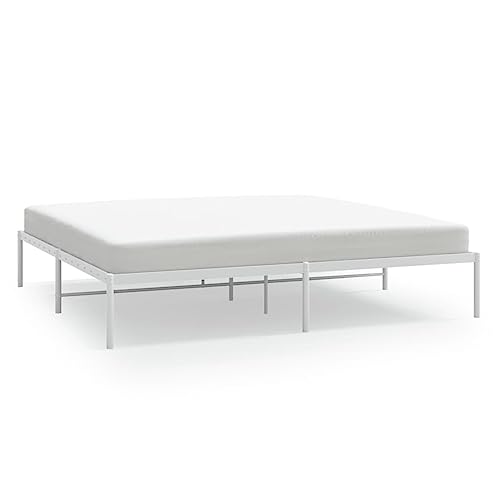 Imagen Renueva tu descanso con la estructura de cama tanzem de metal blanco