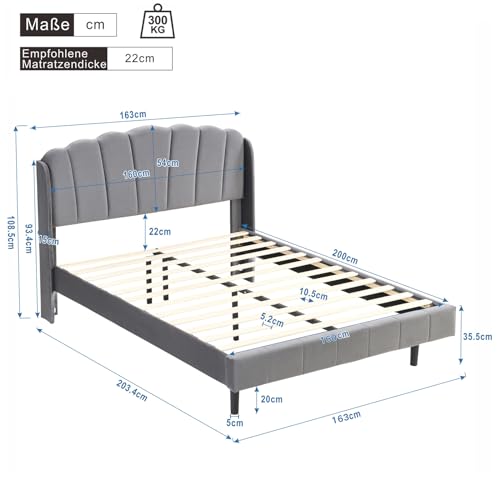 Imagen Cama inteligente con luces led y sensor de movimiento 160x200 gris elegante